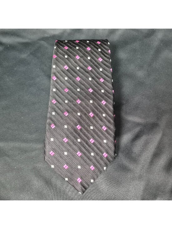 Chelsea by Robert Talbott Other - Chelsea by Robert Talbott Geometric Debonaire Blk/Pnk/Wht Classic Silk Necktie